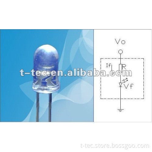 5mm Standard directivity led diode resistor for led diode resistor